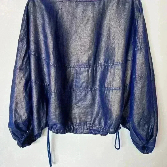 Elevenses Raquel Bubble Dolman Sleeves Linen Blend Jacket - Picture 5 of 8